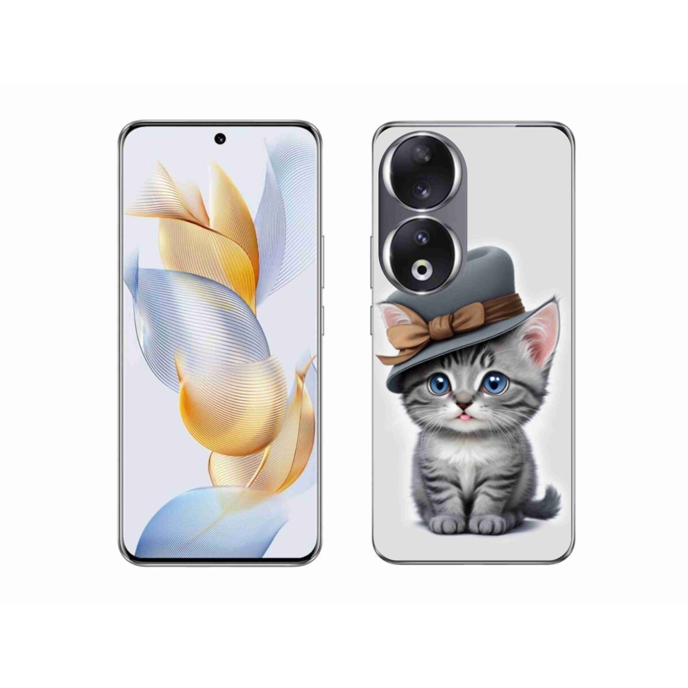 Gélový kryt mmCase na Honor 90 - mačiatko s klobúkom