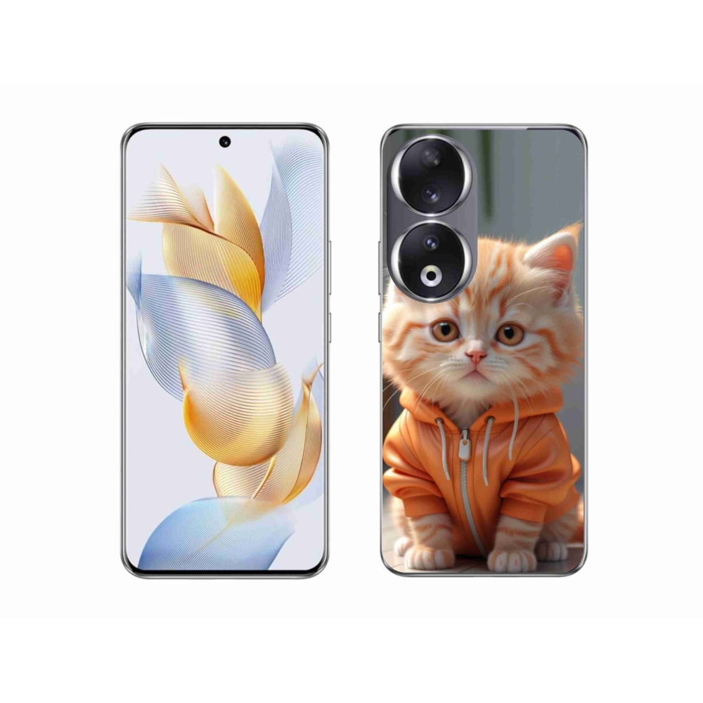 Gélový kryt mmCase na Honor 90 - mačiatko v mikine