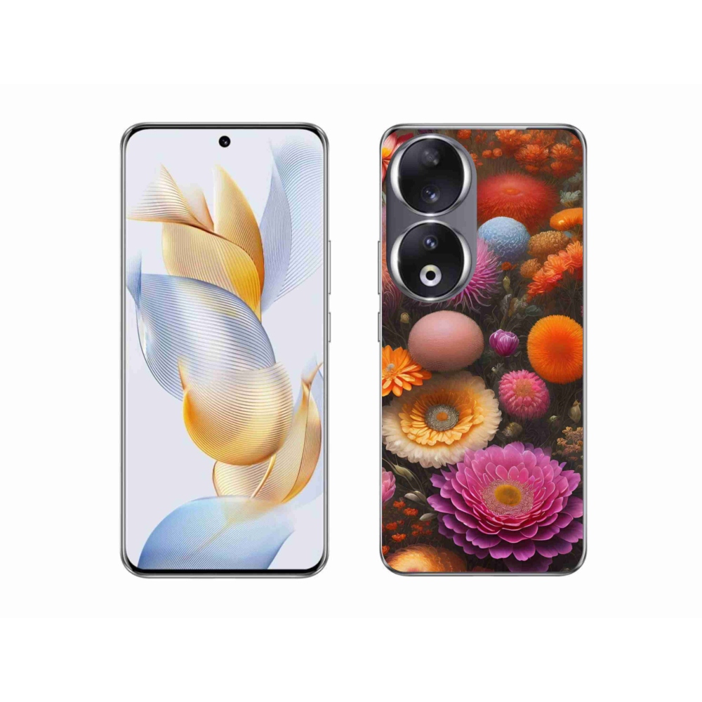 Gélový kryt mmCase na Honor 90 - kvetinová kompozícia