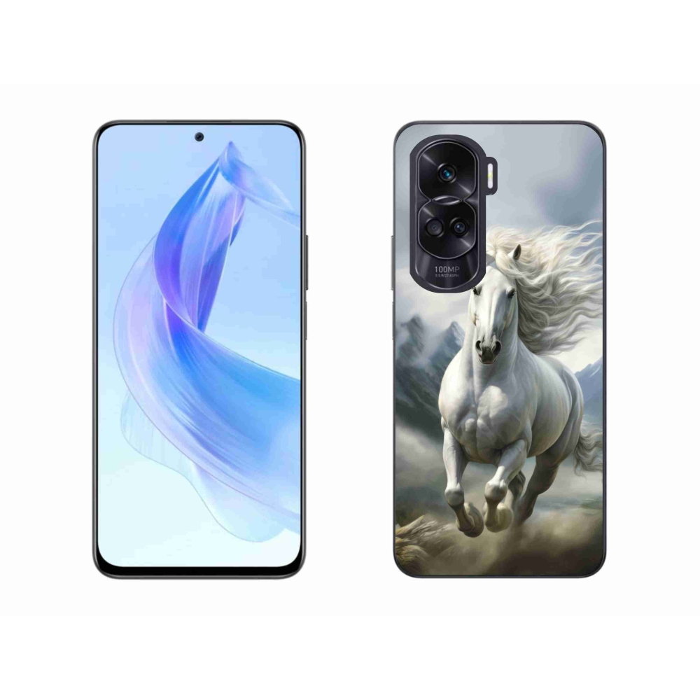 Gélový kryt mmCase na Honor 90 Lite - bežiaci biely kôň 3
