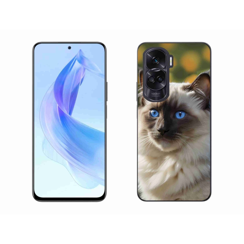 Gélový kryt mmCase na Honor 90 Lite - biely ragdoll