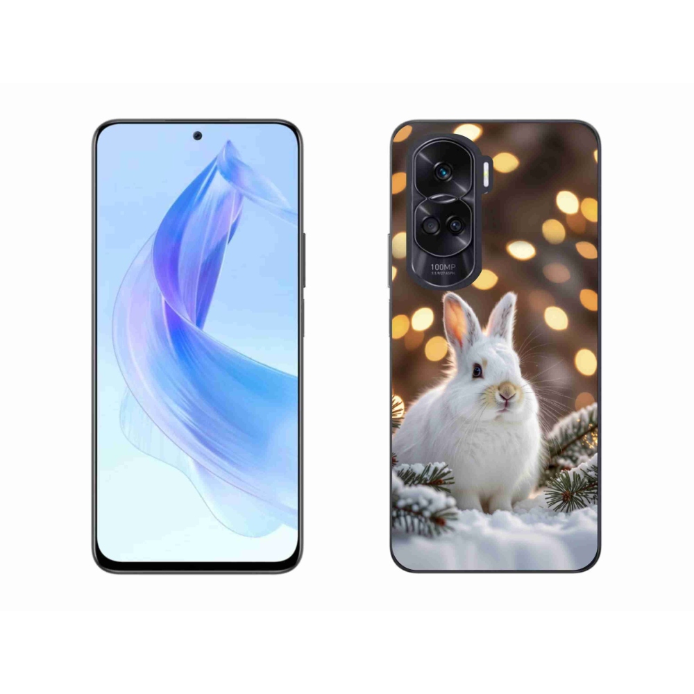Gélový kryt mmCase na Honor 90 Lite - biely zajac
