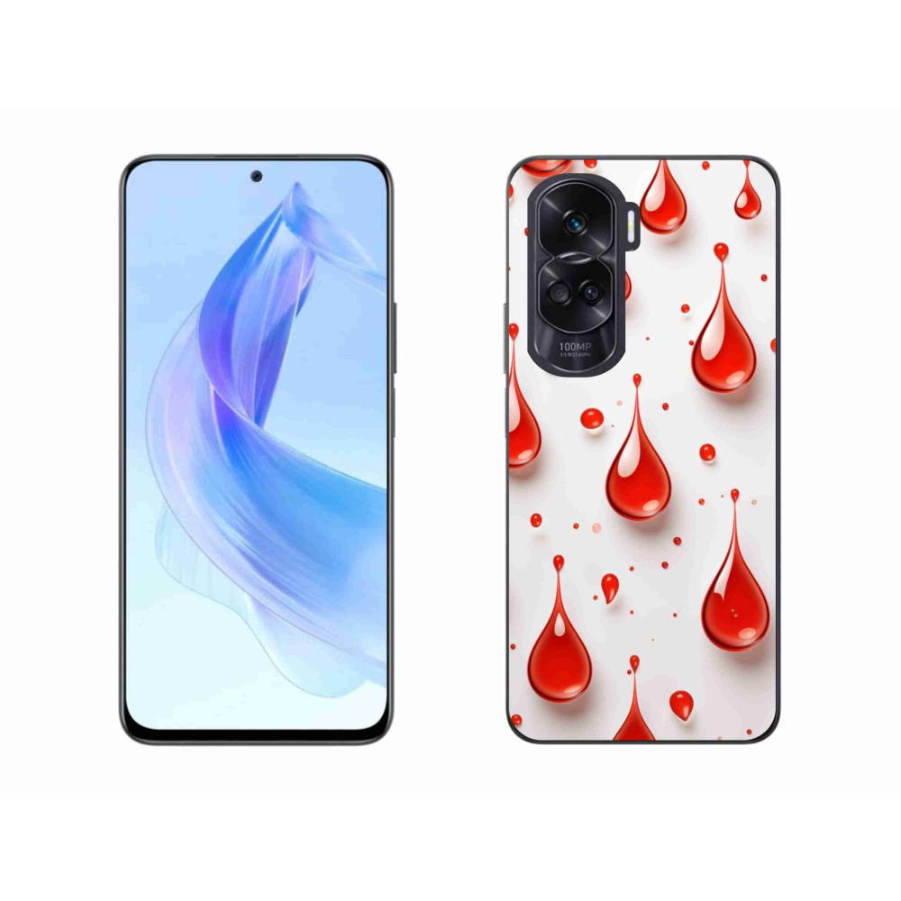 Gélový kryt mmCase na Honor 90 Lite - červené kvapky