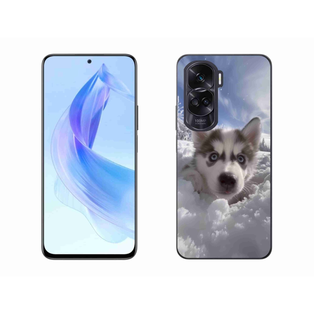 Gélový kryt mmCase na Honor 90 Lite - husky v snehu