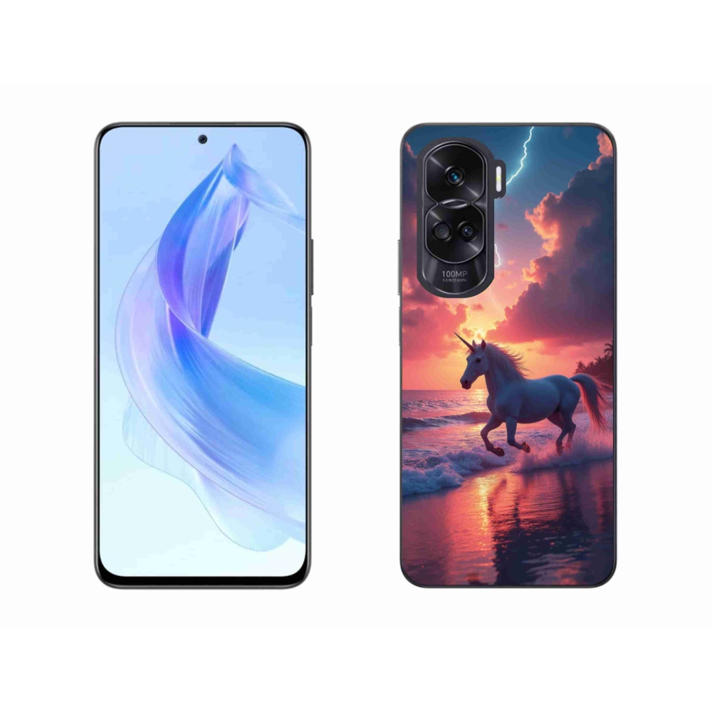Gélový kryt mmCase na Honor 90 Lite - jednorožec na pláži