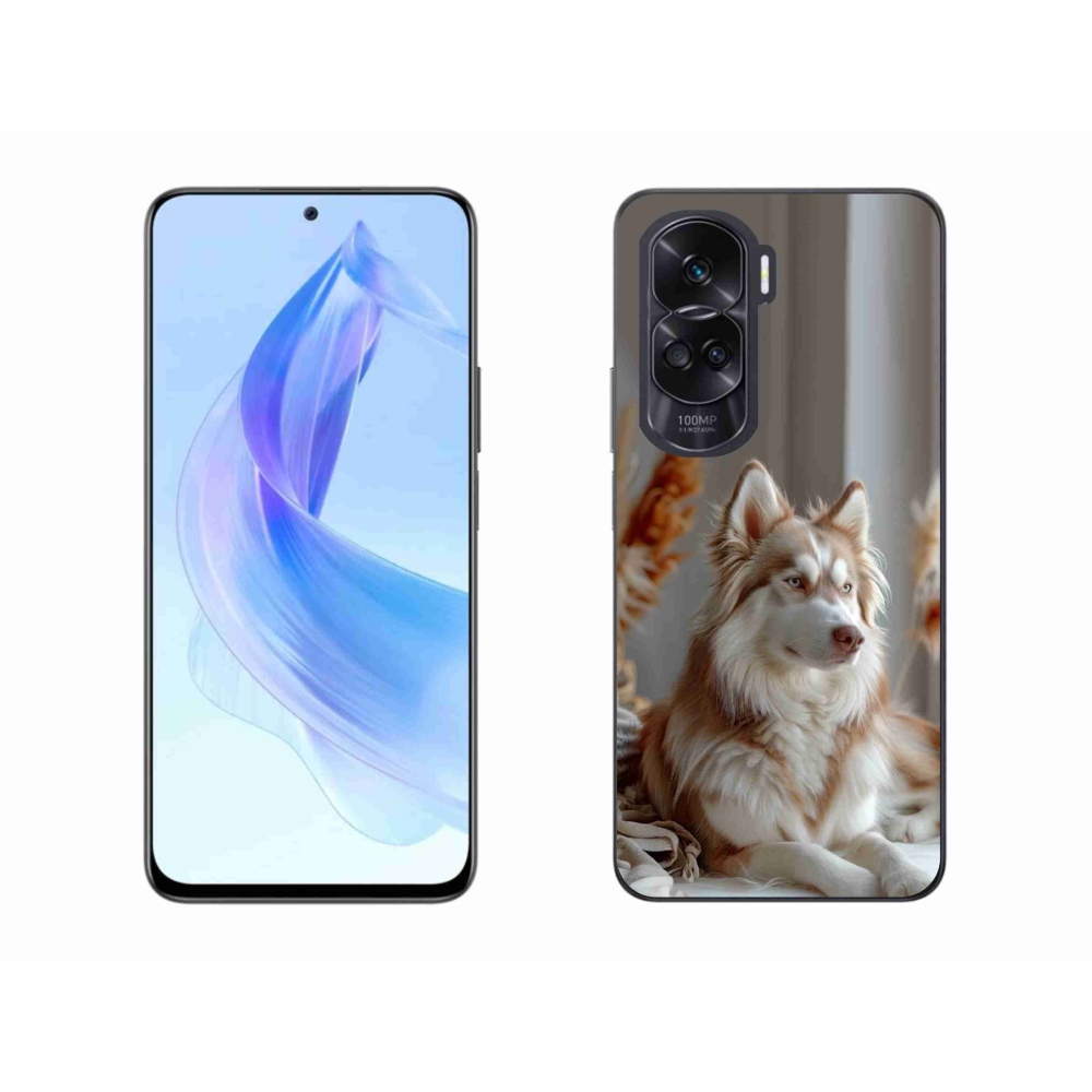 Gélový kryt mmCase na Honor 90 Lite - pokojný sibírsky husky