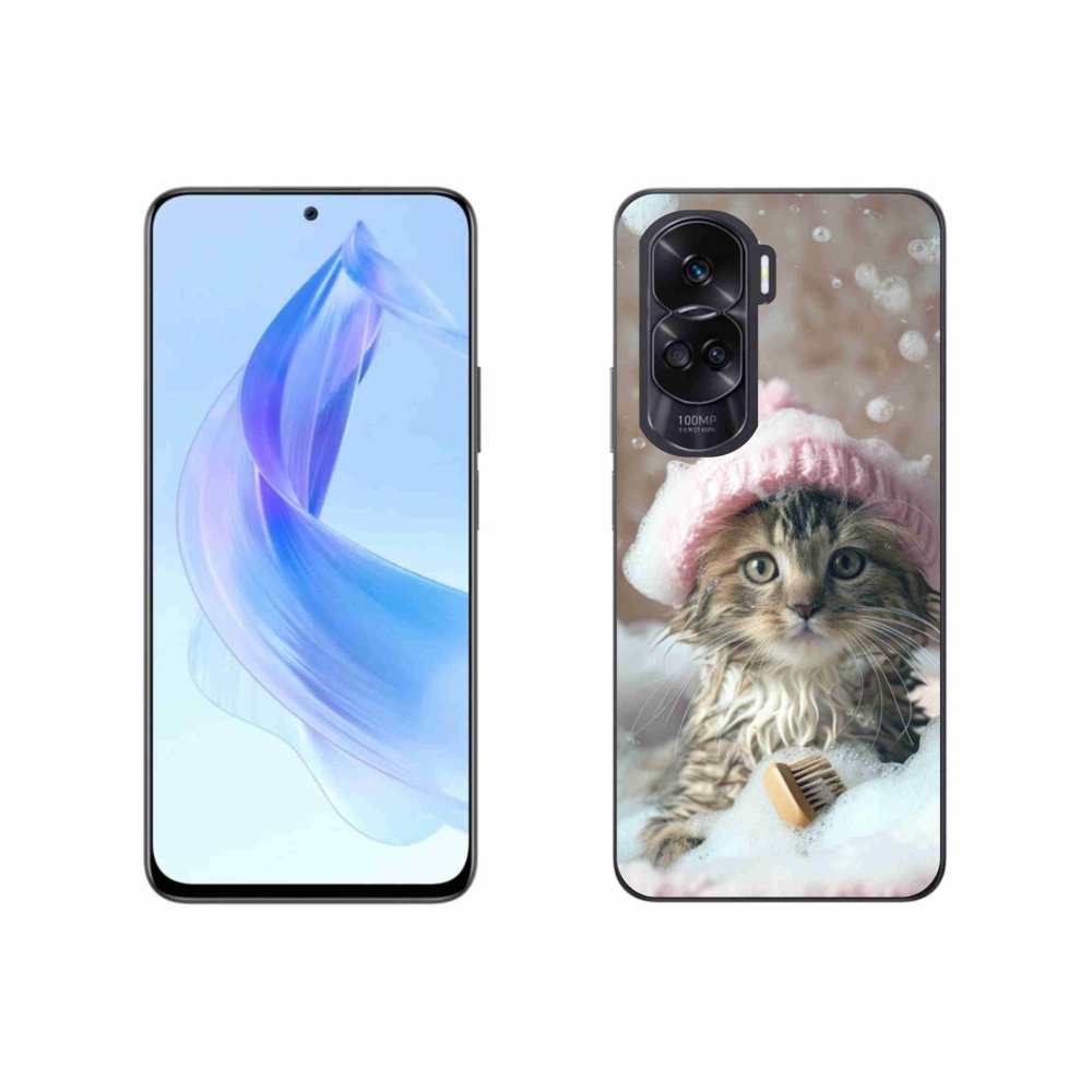 Gélový kryt mmCase na Honor 90 Lite - mačiatko a kúpeľ