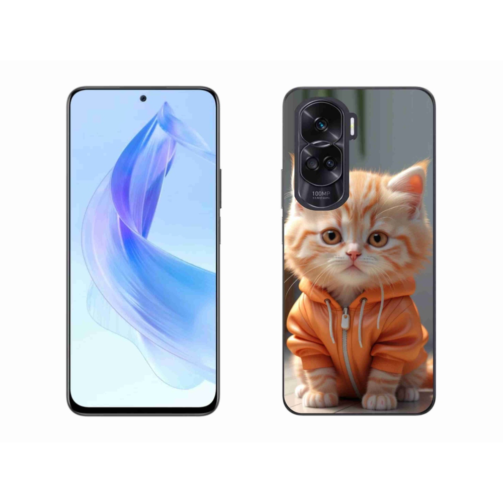 Gélový kryt mmCase na Honor 90 Lite - mačiatko v mikine
