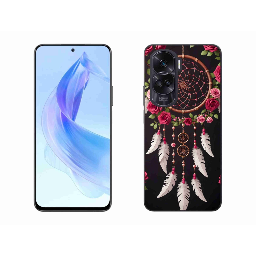 Gélový kryt mmCase na Honor 90 Lite - lapač snov s ružami