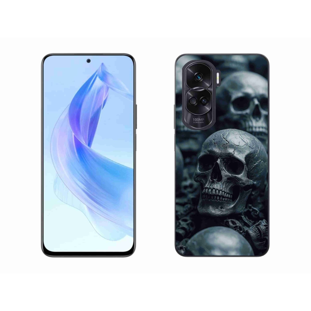 Gélový kryt mmCase na Honor 90 Lite - lebka 2