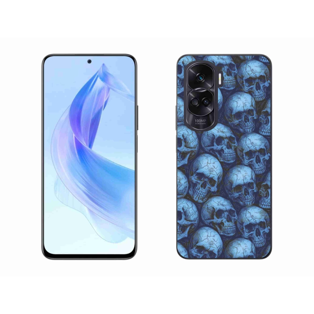 Gélový kryt mmCase na Honor 90 Lite - lebky