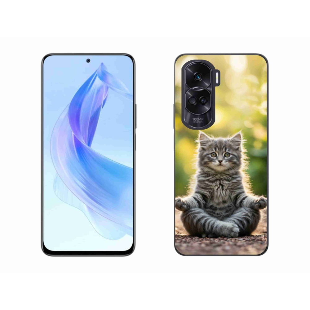 Gélový kryt mmCase na Honor 90 Lite - meditujúce mačiatko