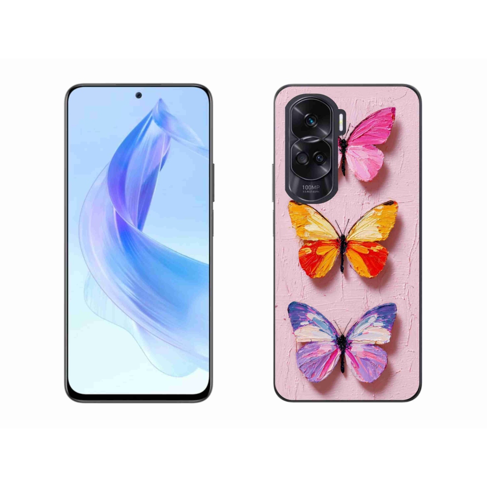 Gélový kryt mmCase na Honor 90 Lite - motýlia trojica