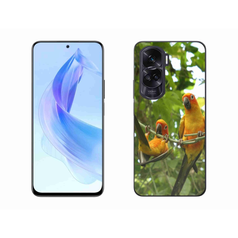 Gélový kryt mmCase na Honor 90 Lite - papagáje aratingy