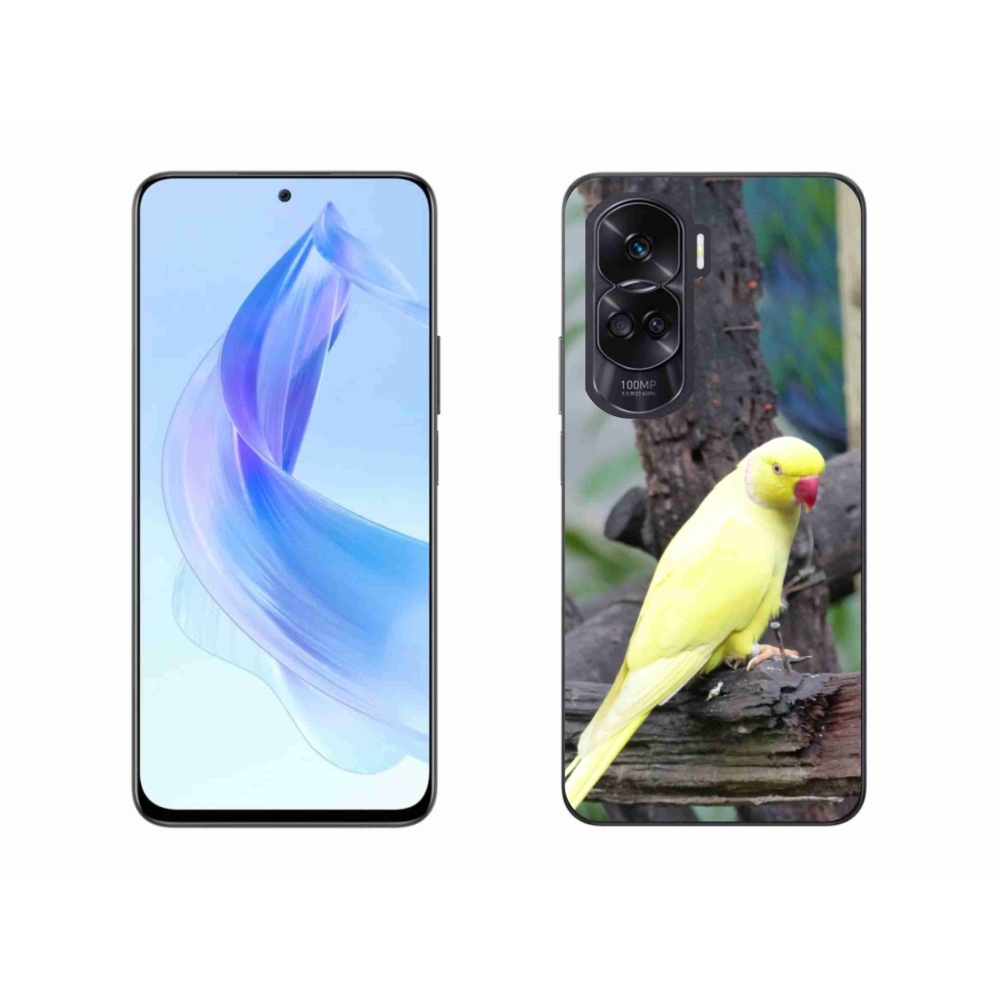 Gélový kryt mmCase na Honor 90 Lite - papagáj alexander žltý