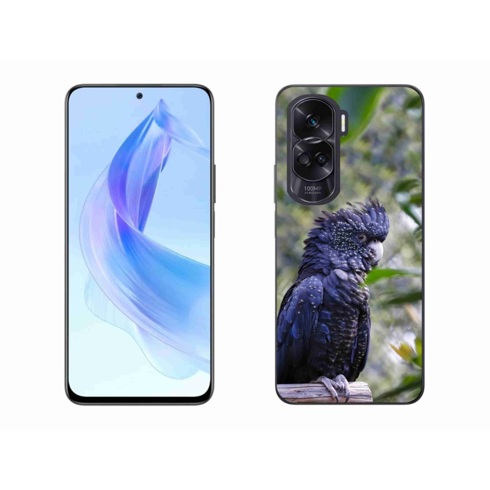 Gélový kryt mmCase na Honor 90 Lite - papagáj kakadu čierny