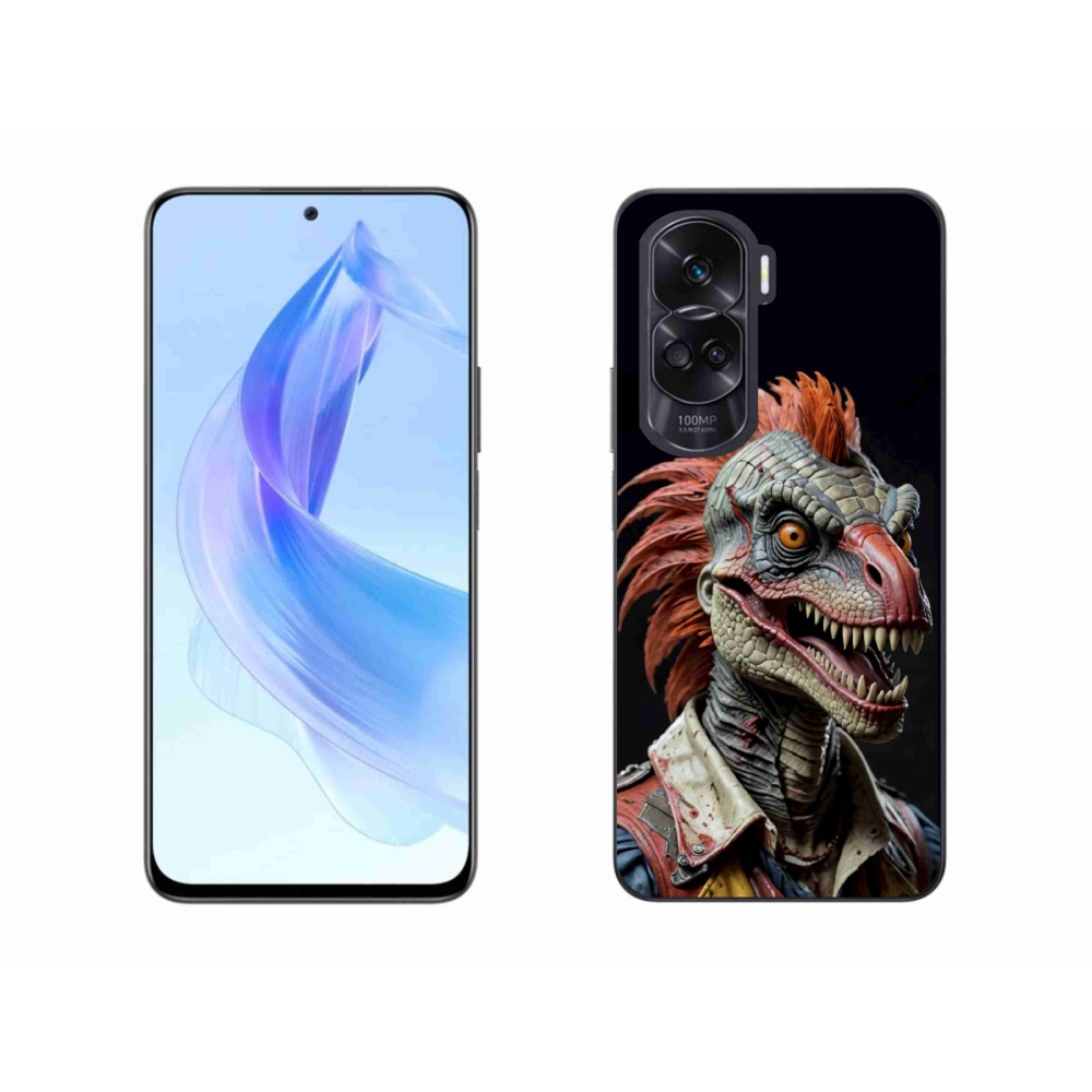 Gélový kryt mmCase na Honor 90 Lite - punk dinosaurus