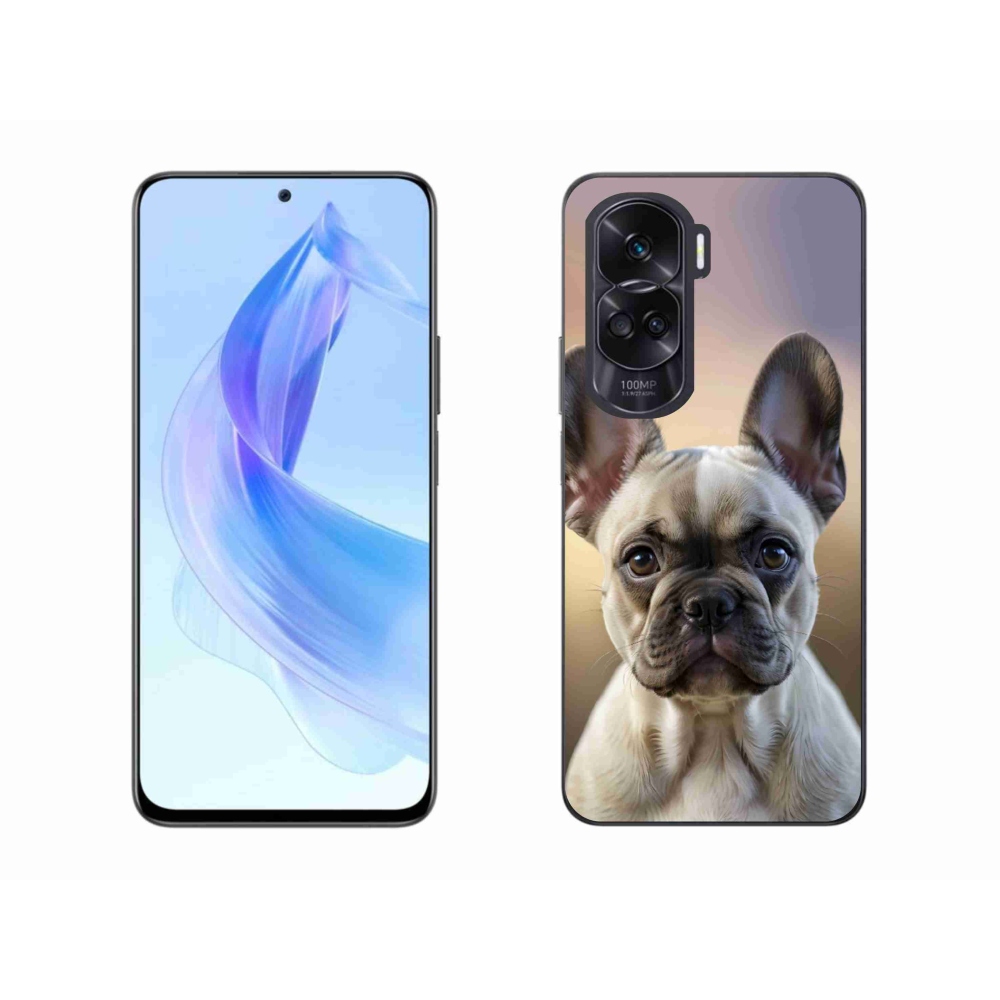 Gélový kryt mmCase na Honor 90 Lite - roztomilý francúzsky buldoček
