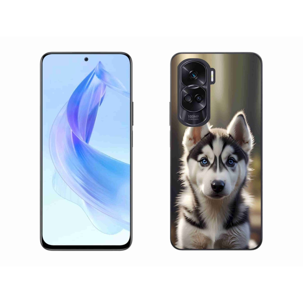 Gélový kryt mmCase na Honor 90 Lite - roztomilý sibírsky husky