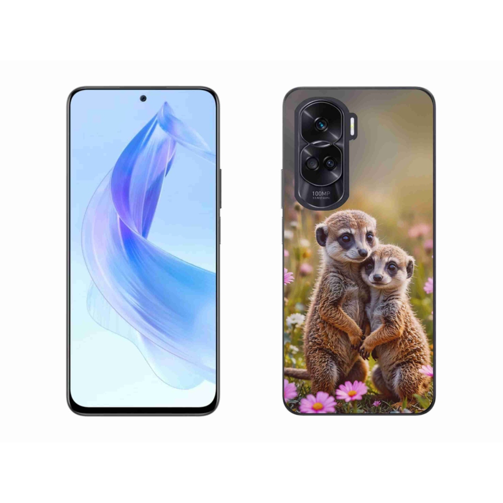 Gélový kryt mmCase na Honor 90 Lite - surikatí duo