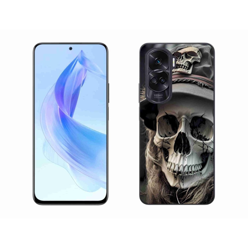 Gélový kryt mmCase na Honor 90 Lite - temná lebka