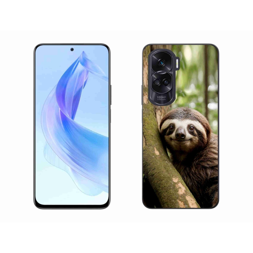 Gélový kryt mmCase na Honor 90 Lite - usmievavý leňochod