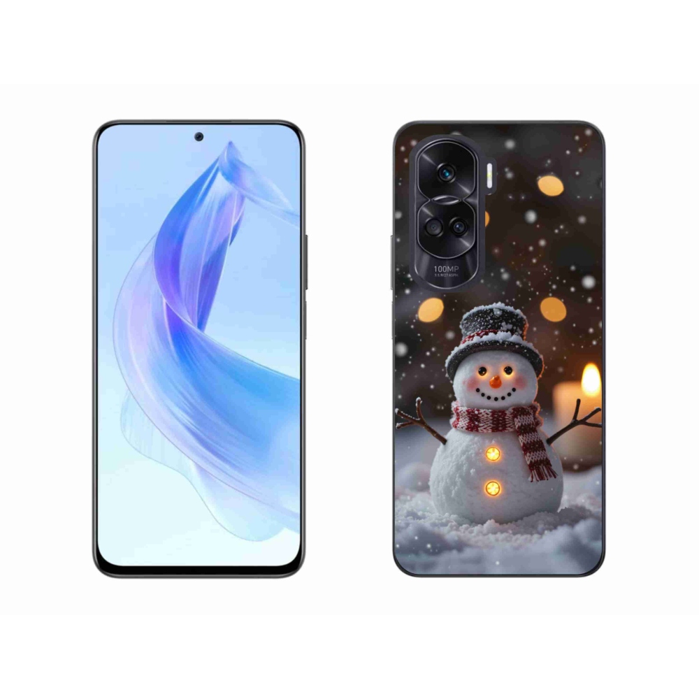 Gélový kryt mmCase na Honor 90 Lite - veselý snehuliak