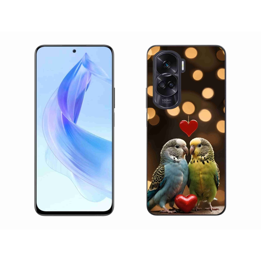 Gélový kryt mmCase na Honor 90 Lite - zamilovaní papagáje