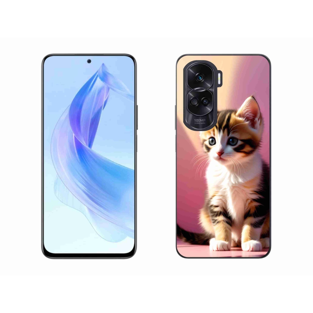 Gélový kryt mmCase na Honor 90 Lite - zvedavé mačiatko 2