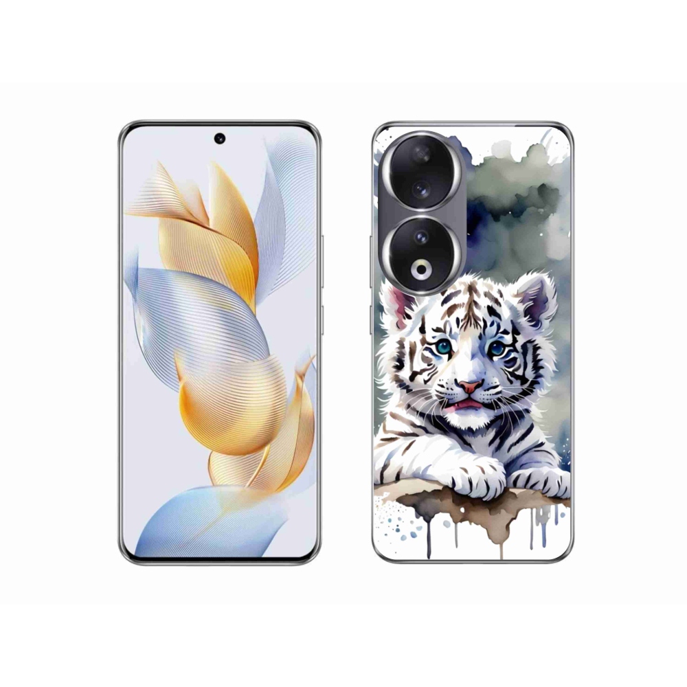 Gélový kryt mmCase na Honor 90 - mláďa bieleho tigra