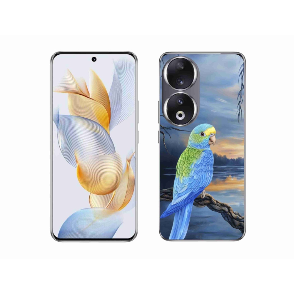 Gélový kryt mmCase na Honor 90 - modrý papagáj