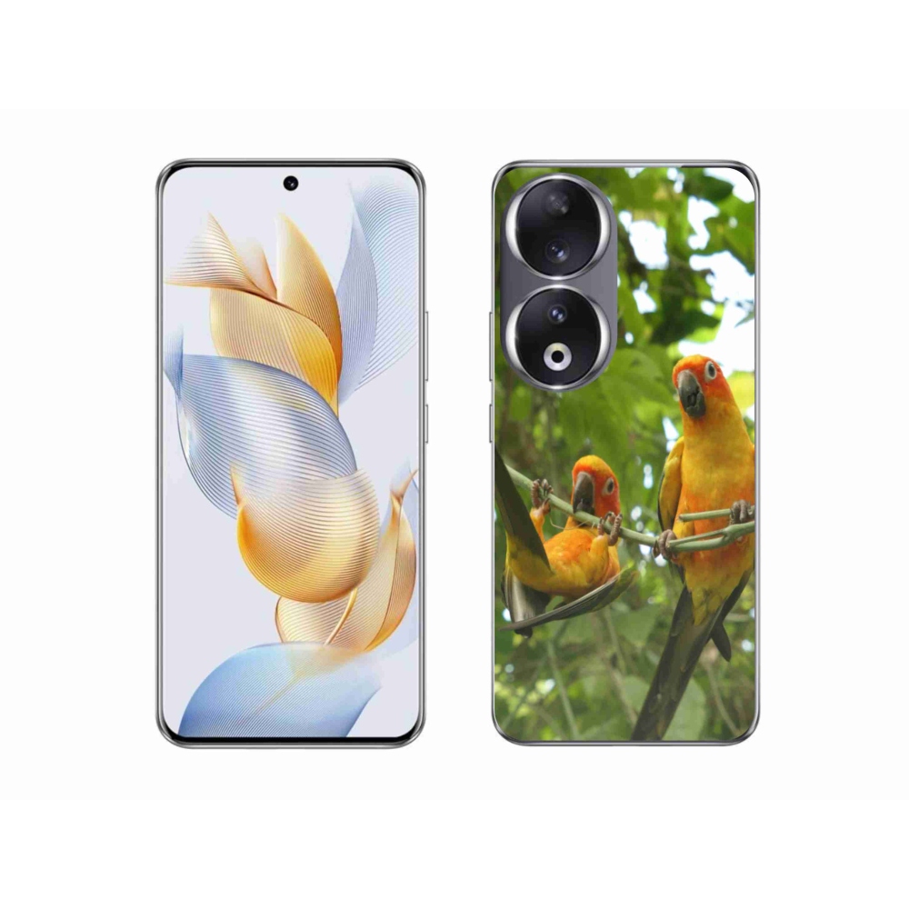 Gélový kryt mmCase na Honor 90 - papagáje aratingy