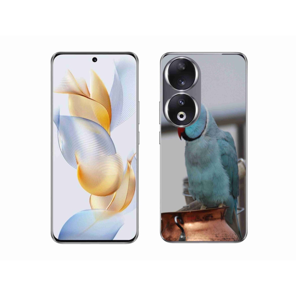 Gélový kryt mmCase na Honor 90 - papagáj Alexandr modrý