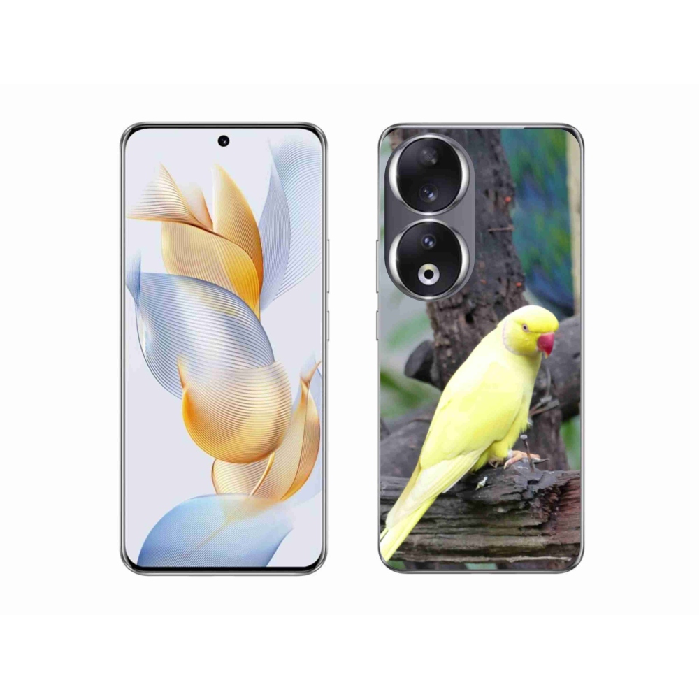 Gélový kryt mmCase na Honor 90 - papagáj alexander žltý