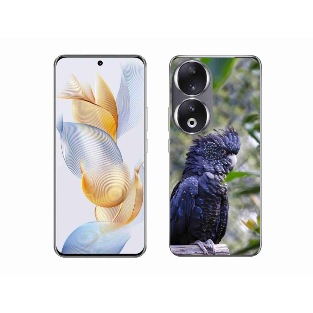 Gélový kryt mmCase na Honor 90 - papagáj kakadu čierny