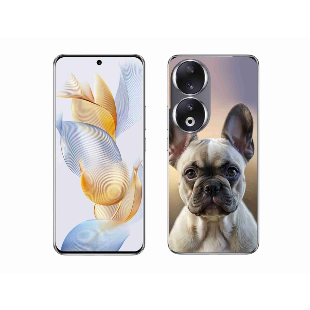 Gélový kryt mmCase na Honor 90 - roztomilý francúzsky buldoček