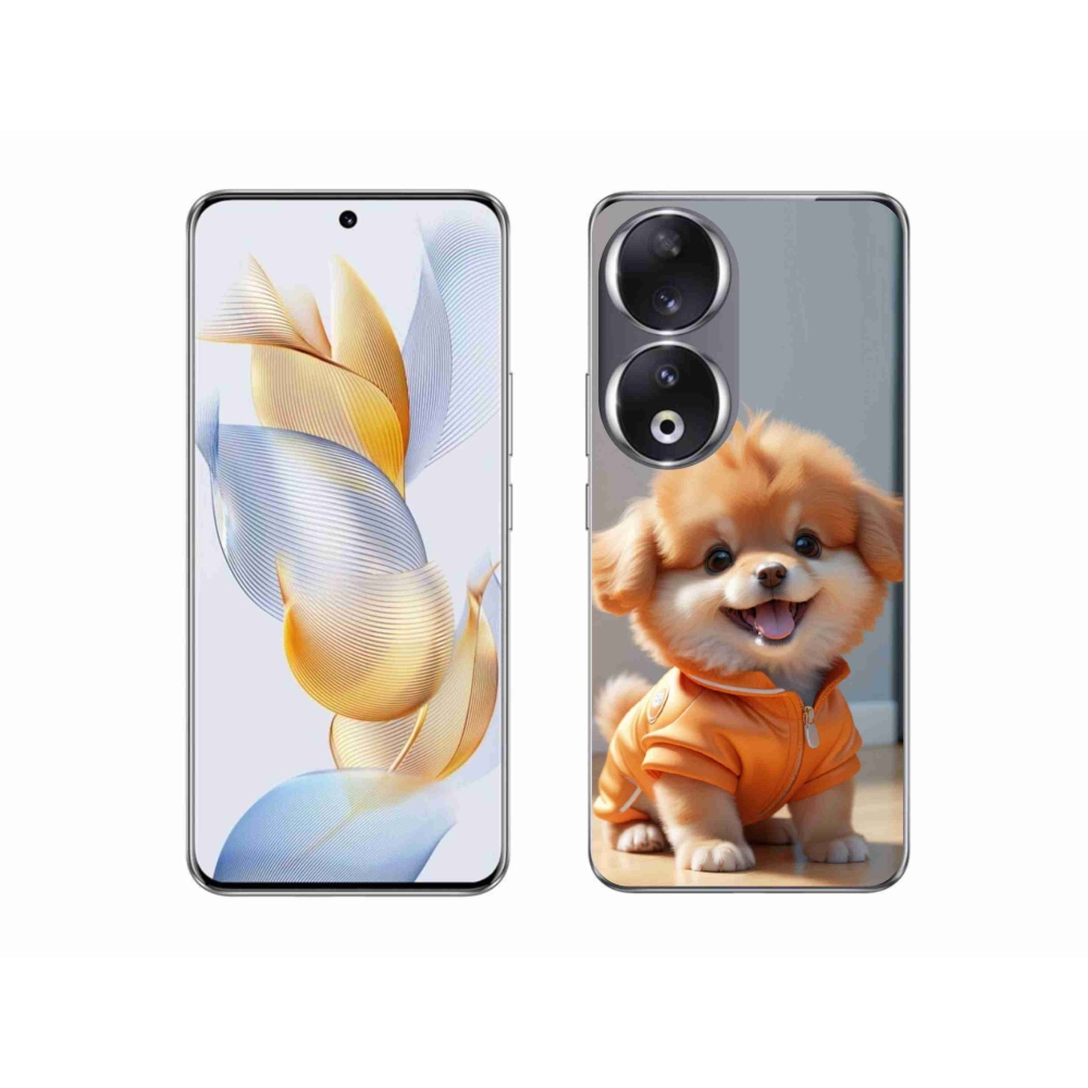 Gélový kryt mmCase na Honor 90 - roztomilý pomeranian v mikine