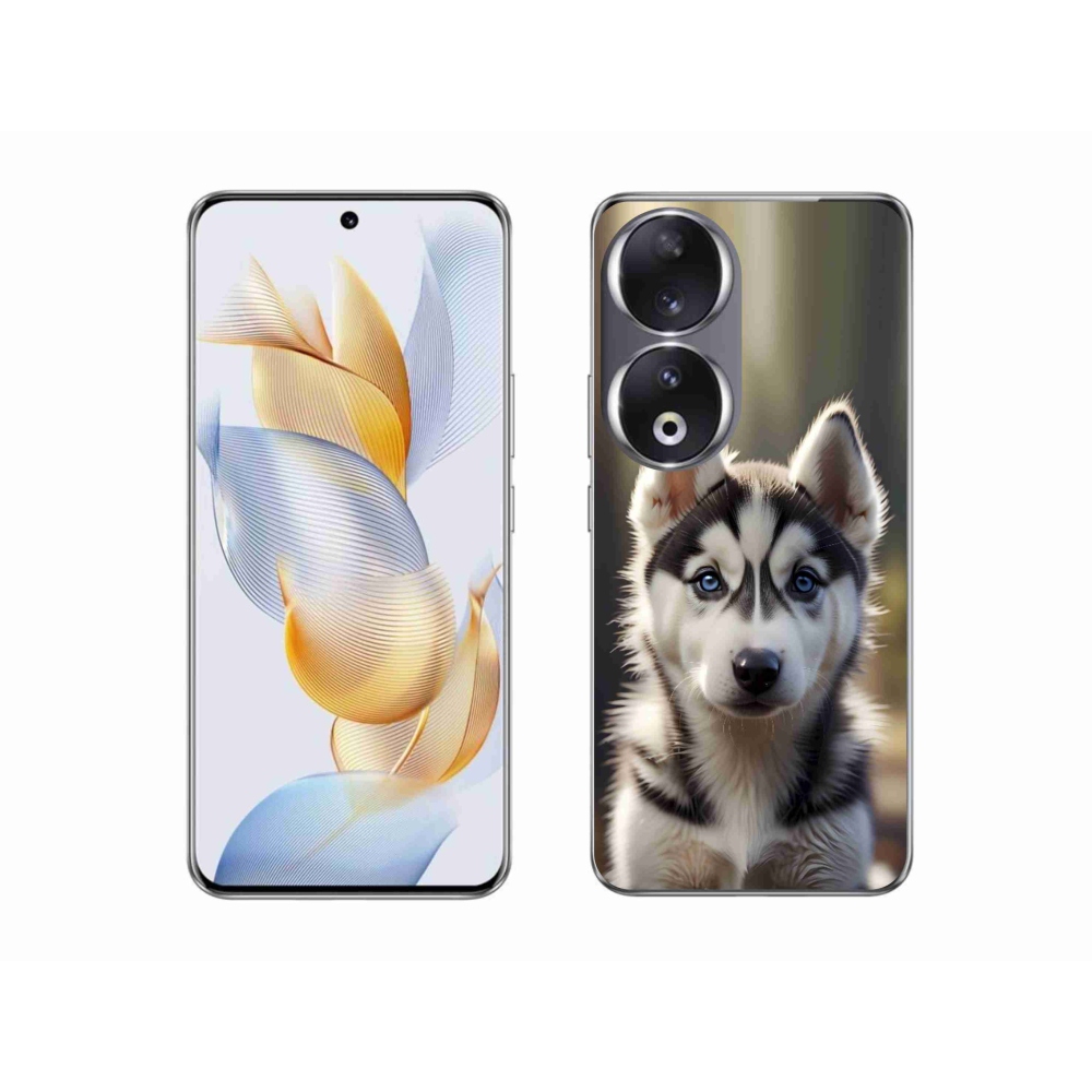 Gélový kryt mmCase na Honor 90 - roztomilý sibírsky husky