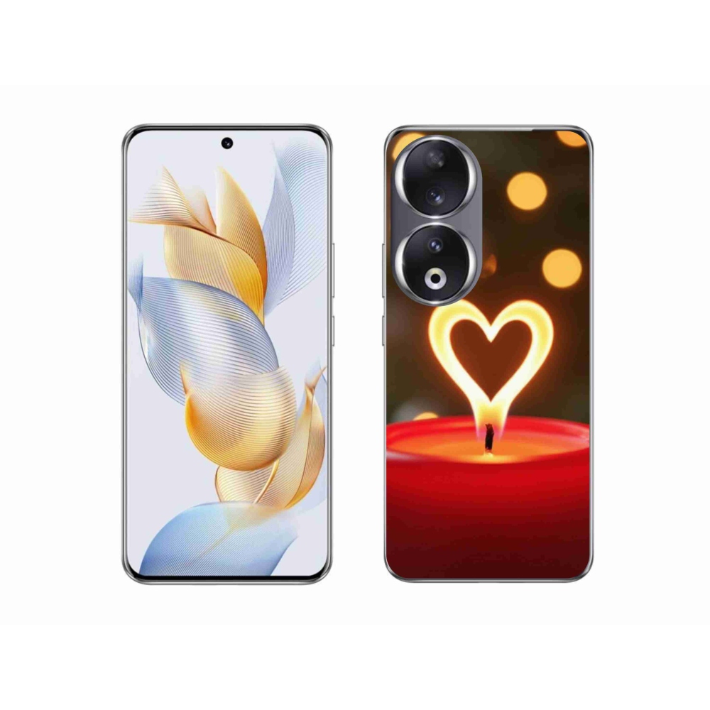 Gélový kryt mmCase na Honor 90 - srdce z plameňa