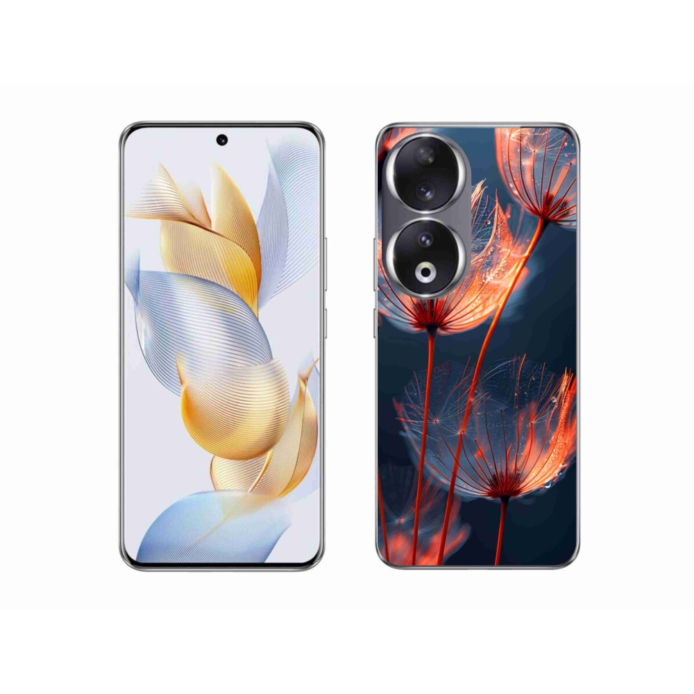 Gélový kryt mmCase na Honor 90 - svetielkujúce páperie