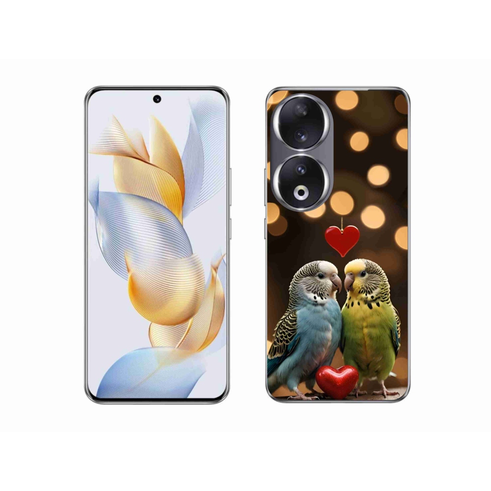 Gélový kryt mmCase na Honor 90 - zamilovaní papagáje