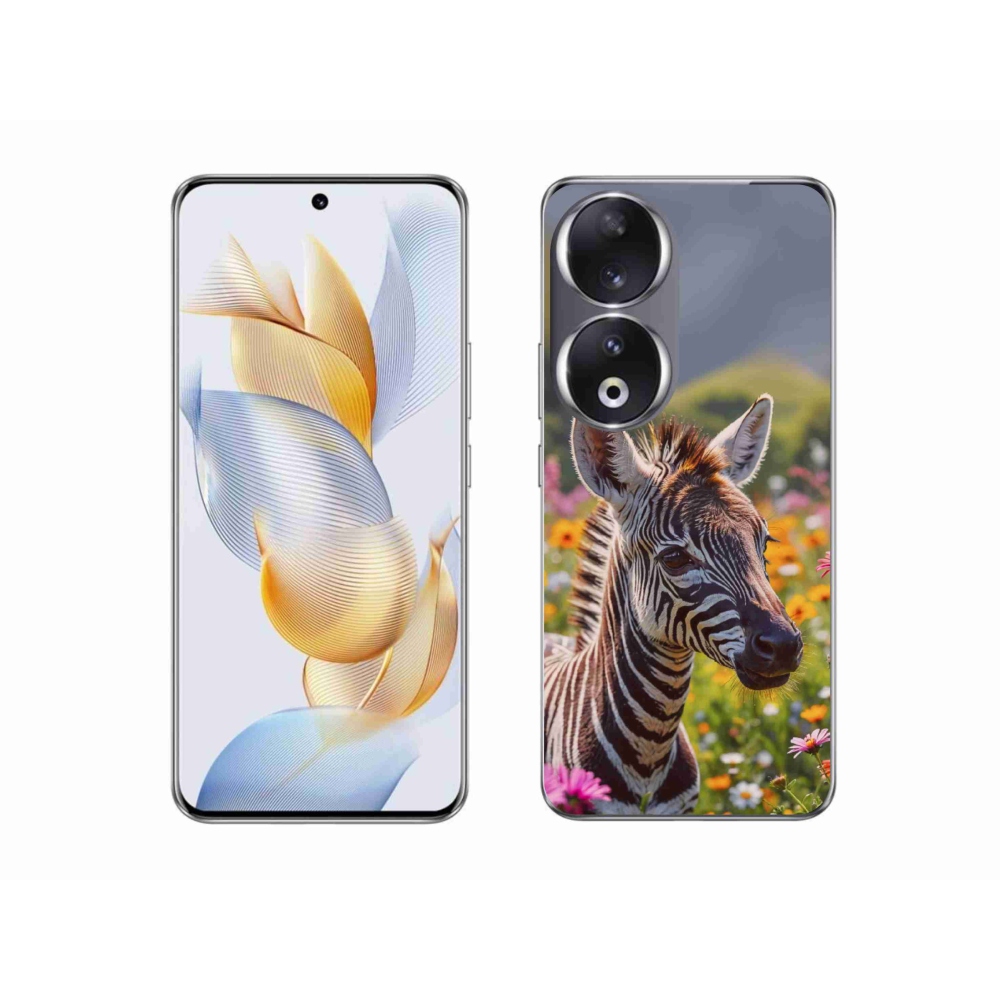 Gélový kryt mmCase na Honor 90 - zebra na lúke