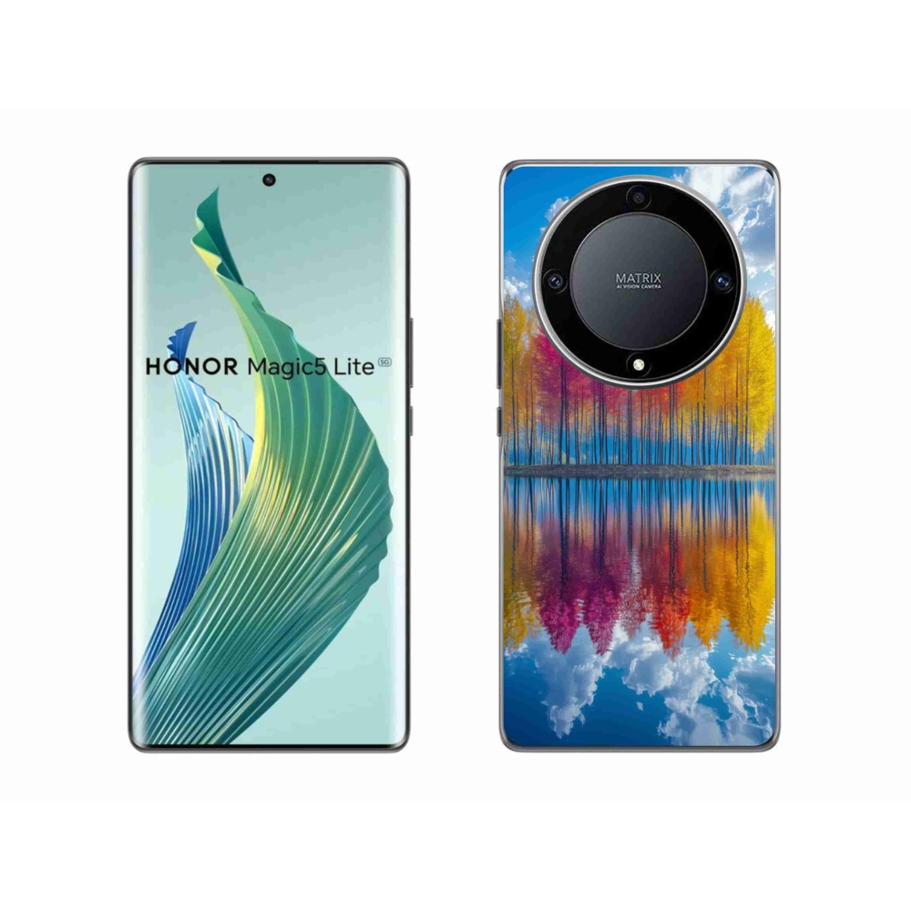 Gélový kryt mmCase na Honor Magic 5 Lite 5G - farebné stromy