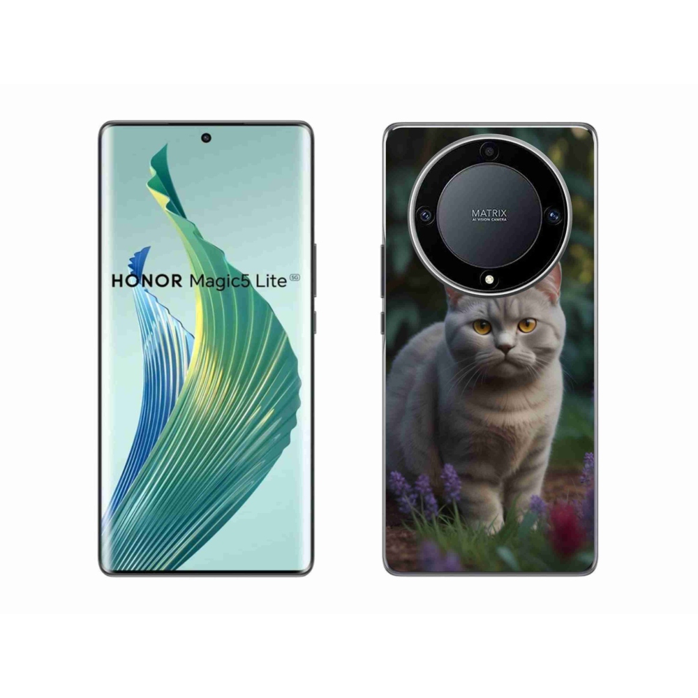 Gélový kryt mmCase na Honor Magic 5 Lite 5G - britská mačka