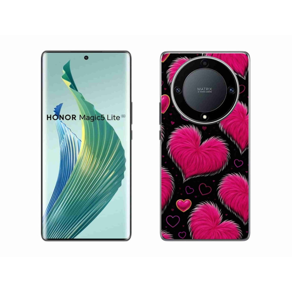 Gélový kryt mmCase na Honor Magic 5 Lite 5G - hebké srdce
