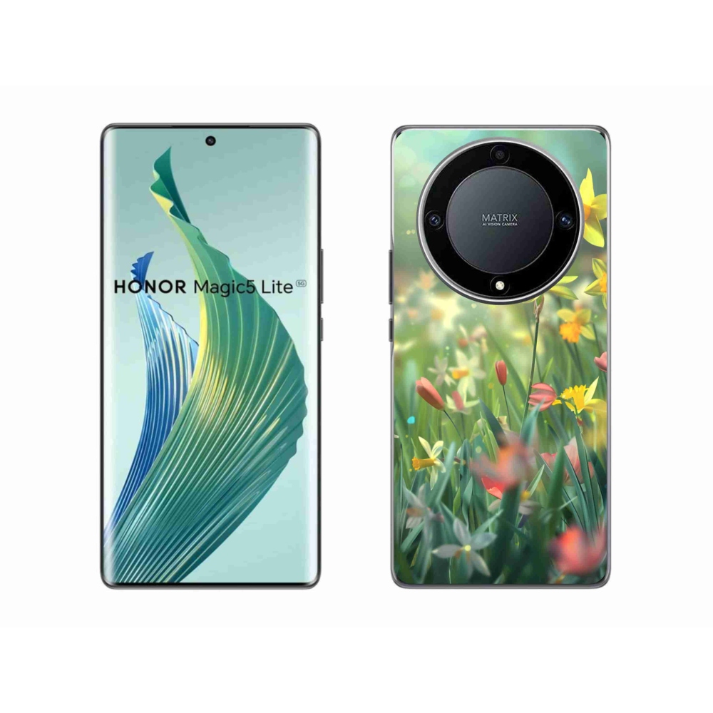 Gélový kryt mmCase na Honor Magic 5 Lite 5G - jarné kvety
