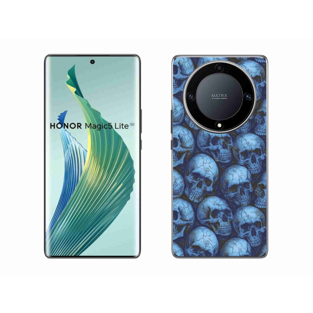 Gélový kryt mmCase na Honor Magic 5 Lite 5G - lebky