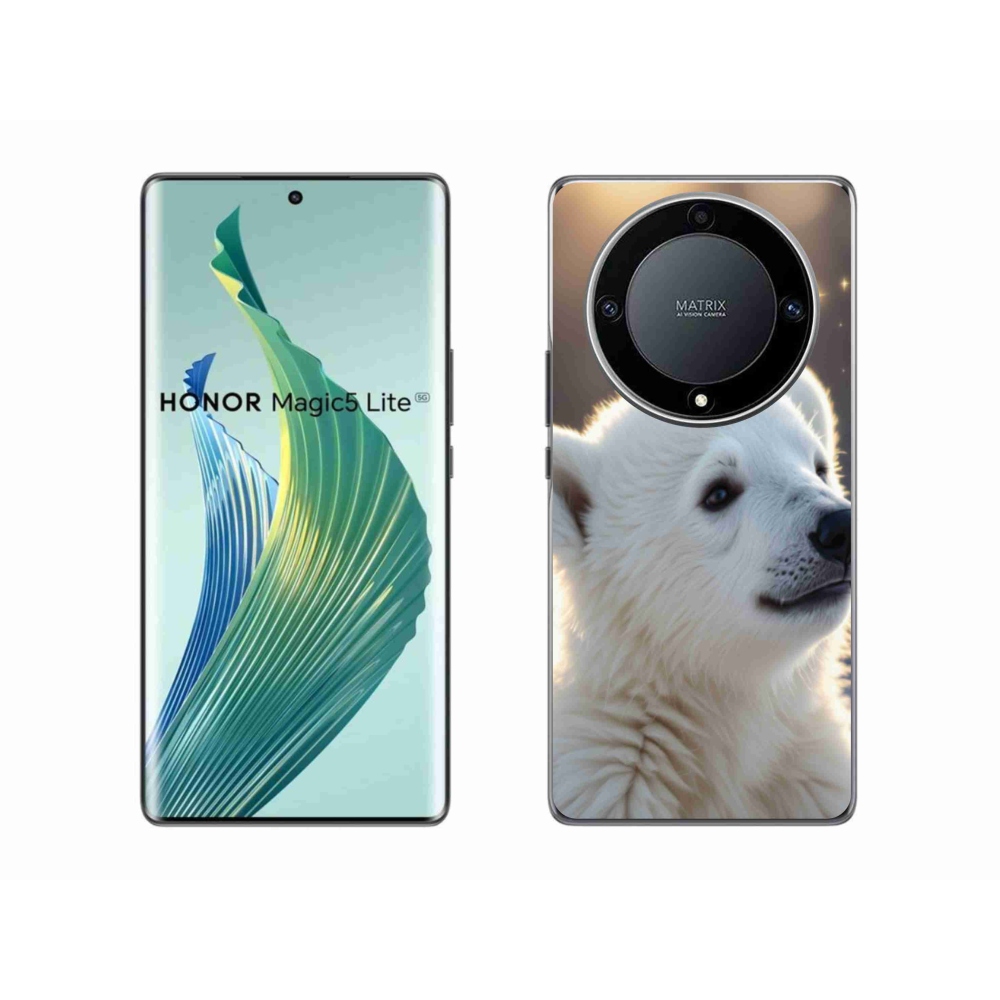 Gélový kryt mmCase na Honor Magic 5 Lite 5G - ľadový medveď