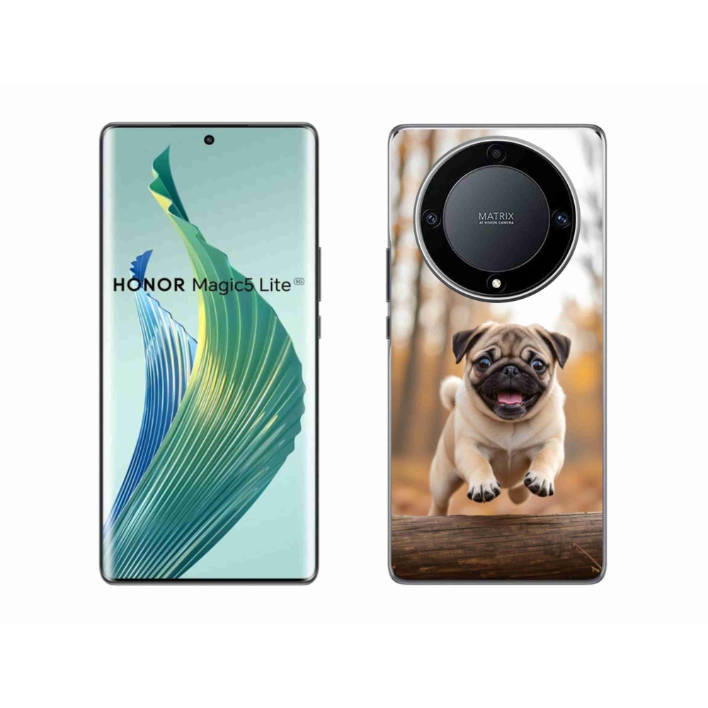 Gélový kryt mmCase na Honor Magic 5 Lite 5G - mops 2