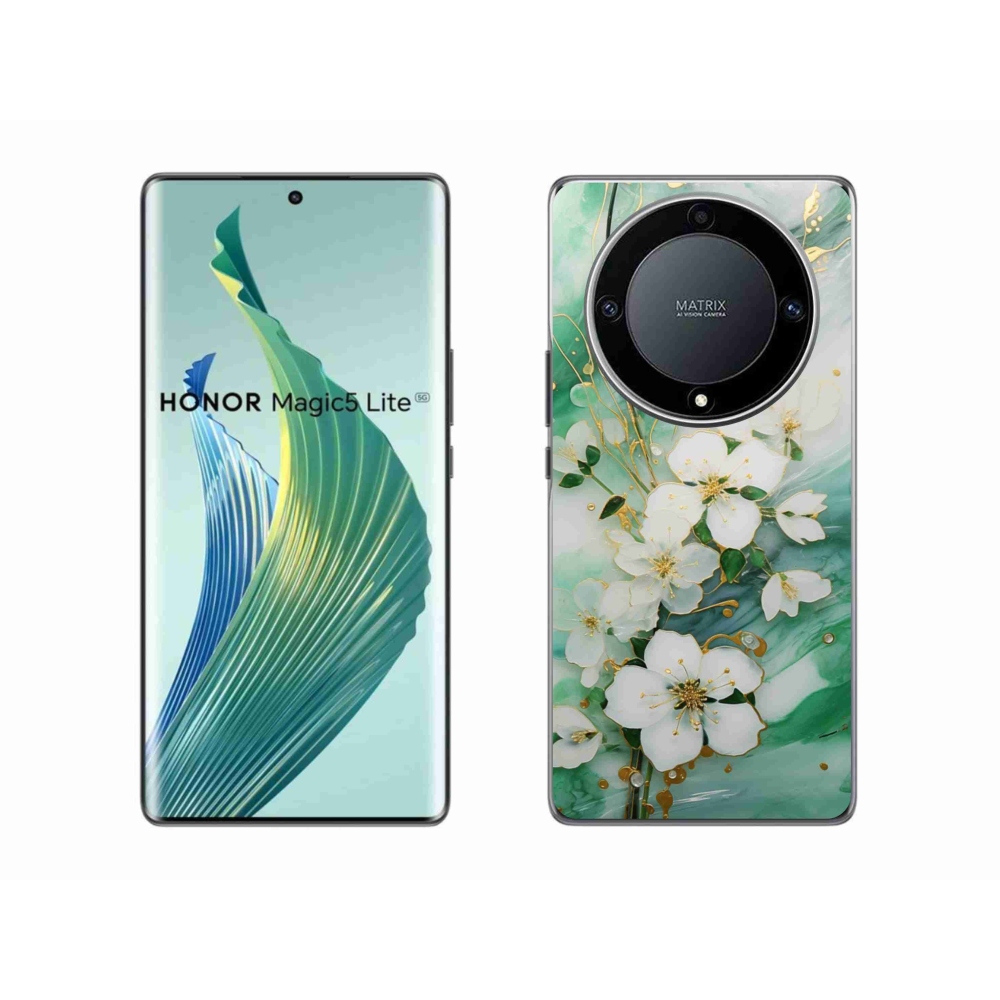 Gélový kryt mmCase na Honor Magic 5 Lite 5G - nežné kvety